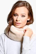 Boohoo Lacey Faux Fur Snood Mink