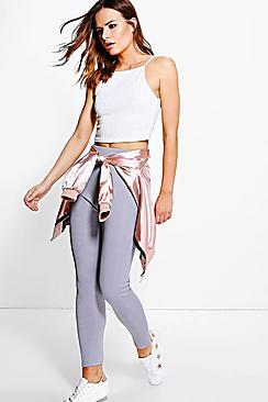 Boohoo Natalya High Waist Thick Ribbed Leggings