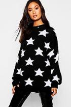Boohoo Oversized Star Knitted Jumper