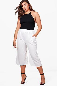 Boohoo Plus Holly Wide Leg Culotte Trouser