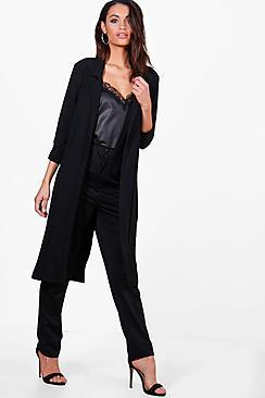 Boohoo Tiffany Woven Tailored Lapel Duster