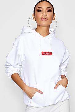 Boohoo Jaime Woman Slogan Print Hoody
