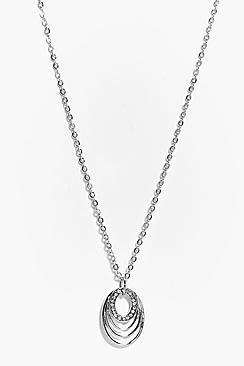 Boohoo Ella Mixed Metal Layered Pendant Necklace
