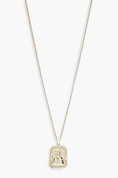 Boohoo Square Talisman Necklace