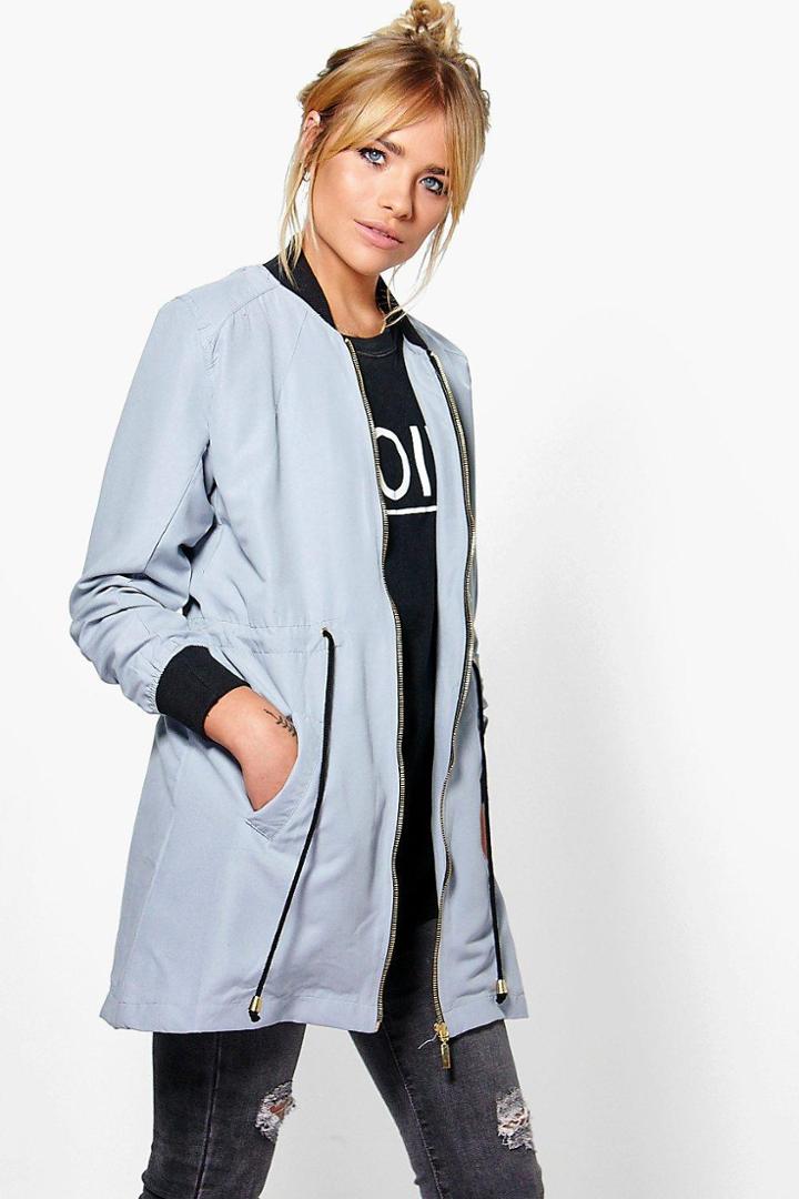 Boohoo Poppy Ma1 Festival Bomber Dove
