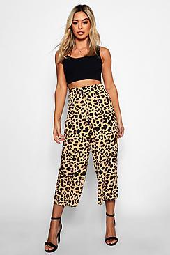 Boohoo Petite Leopard Print Culottes
