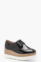 Boohoo Mia Cleated Lace Up Brogues