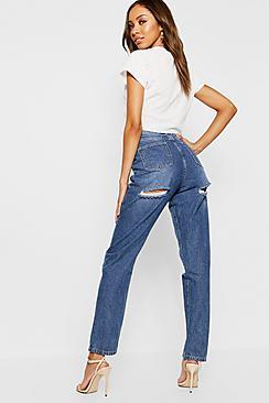 Boohoo Bum Rip Mom Jean
