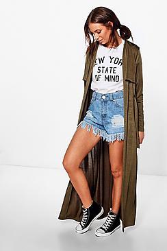 Boohoo Amelie Slinky Trench Coat