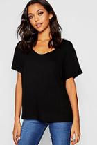 Boohoo Scoop Neck Basic T-shirt