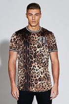 Boohoo Premium Leopard Print Woven T-shirt