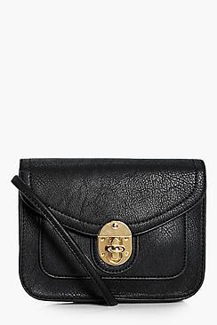 Boohoo Natasha Lock Structured Cross Body