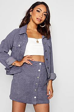 Boohoo Jumbo Cord Mini Skirt