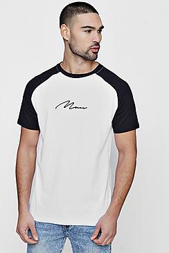 Boohoo Man Signature Contrast Raglan T-shirt