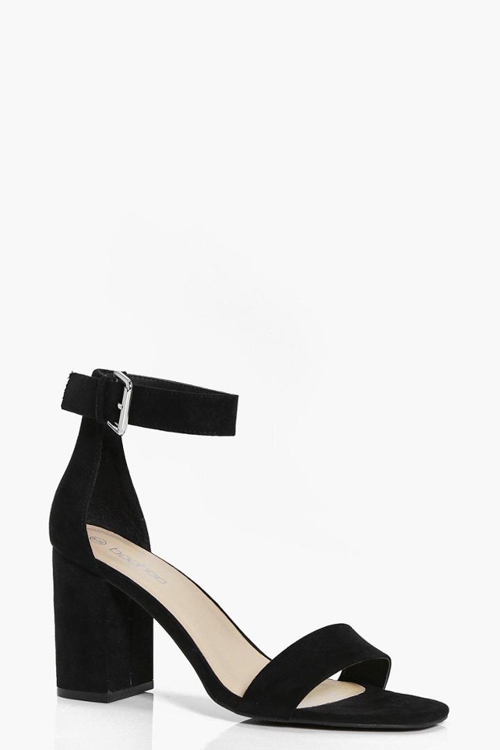 Boohoo Darcy Two Part Block Heel Black