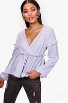 Boohoo Ruffle Blouse