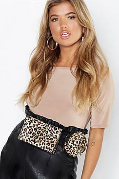 Boohoo Leopard Utility Belt Bag