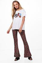 Boohoo Liz Paisley Print Legging Flares