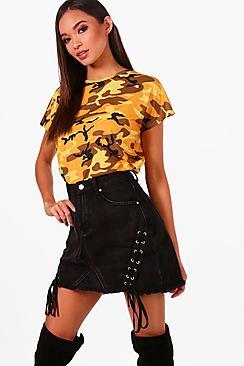Boohoo Tall Harriet Boxy Camo Tee