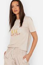 Boohoo Tall Nyc Slogan T-shirt