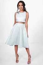 Boohoo Petite Lola Jacquard Premium Skirt Co-ord