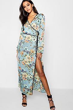 Boohoo Josephine Wrap Front Dress