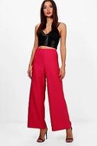 Boohoo Hannah Thick Rib Wide Leg Trouser