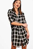 Boohoo Ellie Check Shirt Dress
