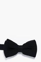 Boohoo Black Knitted Bow Tie