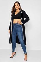 Boohoo Plus Contrast Piping Detail Duster