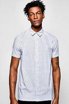 Boohoo Short Sleeve Diamond Geo Shirt