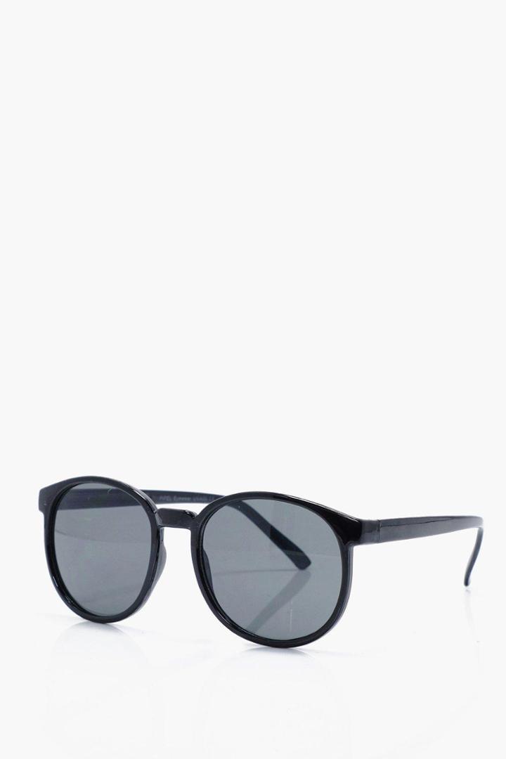 Boohoo Black Round Lense Sunglasses Black