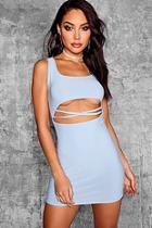 Boohoo Jackie Square Neck Cut Out Detail Bodycon Dress