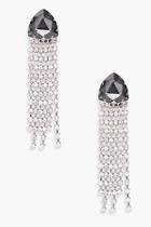 Boohoo Ava Gem And Diamante Statement Earrings