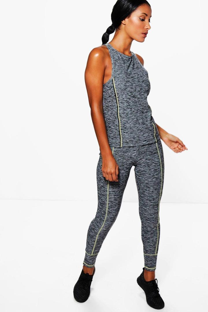 Boohoo Libby Fit Running Leggings Grey