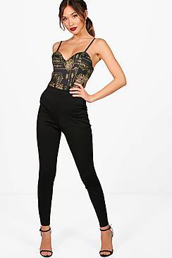 Boohoo Carmilla Scuba Stretch Skinny Trousers