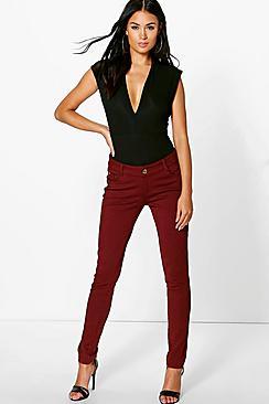 Boohoo Ponte Super Skinny Stretch Trousers