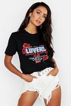 Boohoo Oversized Broken Hearts Club Band T-shirt
