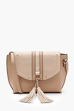 Boohoo Double Tassel Cross Body