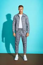 Boohoo Check Harrington Woven Jogger Set
