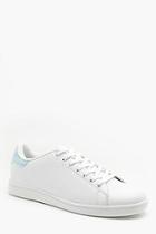 Boohoo Faux Leather Lace Up Trainer