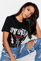 Boohoo Oversized Infinity Band T-shirt
