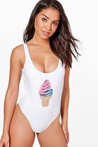 Boohoo Manhattan Ice Cream Sequin Swimsuit