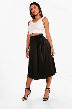 Boohoo Georgia Tie Top And Skirt Co-ord Set