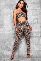 Boohoo Amber Leopard Print Skinny Trouser