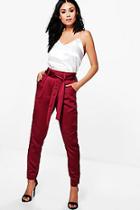 Boohoo Luxe Satin Woven Slim Fit Trousers