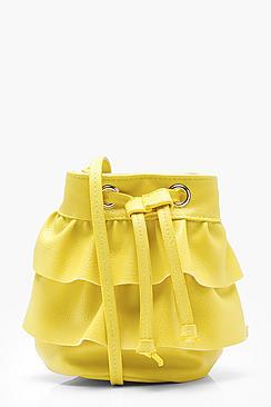 Boohoo Helena Ruffle Eyelet Duffle Bag