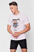 Boohoo Metallica Tie Dye Print T-shirt