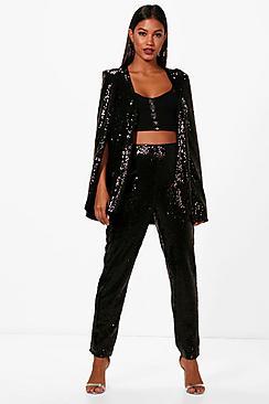 Boohoo Boutique Sequin Tailored Suit Trouser