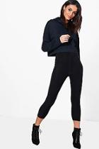 Boohoo Sweat Crop & Slinky Legging Co-ord